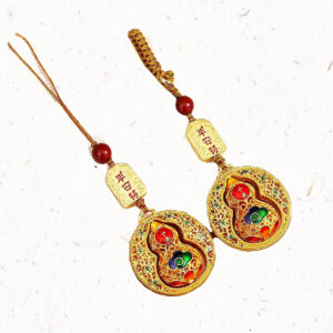 Couple style creative sand gold safety charm gourd mobile phone chain key chain car key pendant China-Chic senior pendant