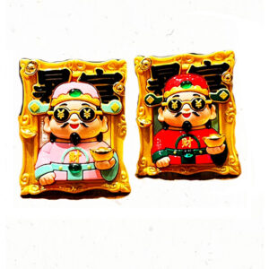 Creative and rich in the Year of Horse God of Wealth refrigerator paste cute cartoon and rich China-Chic cultural and creative decoration New Year gift