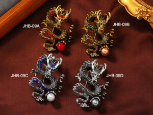 Vintage domineering Chinese Loong brooch for men and women