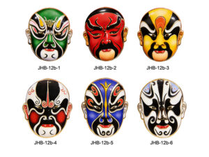 Chinese drama mask brooch