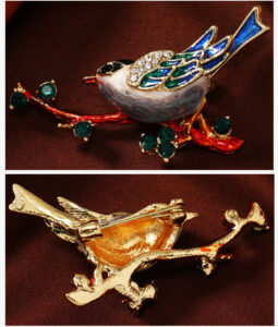 National style fashionable imitation enamel bird brooch