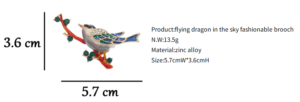 National style fashionable imitation enamel bird brooch