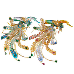 Chinese style Phoenix brooch, high-end cheongsam coat, fixed pin, new Chinese style, light luxury, high-end feel, chest flower accessories for women