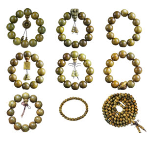Authentic Argentine Green Sandalwood Hand String Sandalwood Men's Chinese Style Playful Plate String Women's Buddha Bead Wooden Bracelet