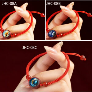 Red cinnabar hand rope cinnabar gangren poqi can be customized picture ethnic style hand woven rope jewelry bracelet for men and women