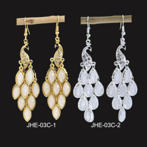 Jingtai Blue Peacock Earrings Female Imitation Miao Silver Ethnic Totem Phoenix Bell Earrings Scenic Area Ear Accessories