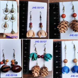Vintage Chinese medicine plants, new Chinese style handmade simple earrings, ethnic style original, niche qipao, ancient style, personalized accessories