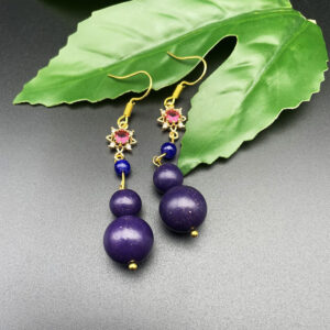 Natural Original DIY Fragrant Beads Purple Qi Donglai Double Bead Eardrops Traditional Chinese Medicine Fragrant Beads Ancient Charm Medicinal Fragrance Super Special