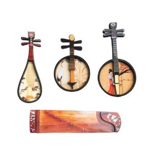 Classical Chinese Music Moon Guitar Pipa Guzheng Ancient Style Accessories Chinese Style Wooden Refrigerator Sticks Creative Gifts Ethnic