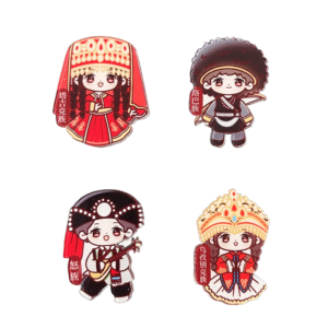 Fifty six nationsgroups decorate refrigerators with magnets for the She, Yao, and other ethnic groups, giving gifts to children and friends