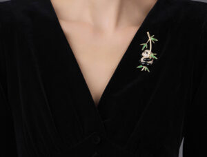 Panda Themed Cultural and Creative Souvenir Brooch