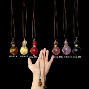 New Chinese style natural strawberry crystal amethyst transfer bead couple style adjustable necklace fashionable, simple and versatile